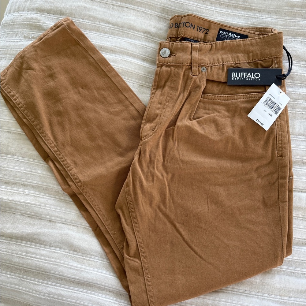 Buffalo David Bitton Men’s Tan Cotton Chinos